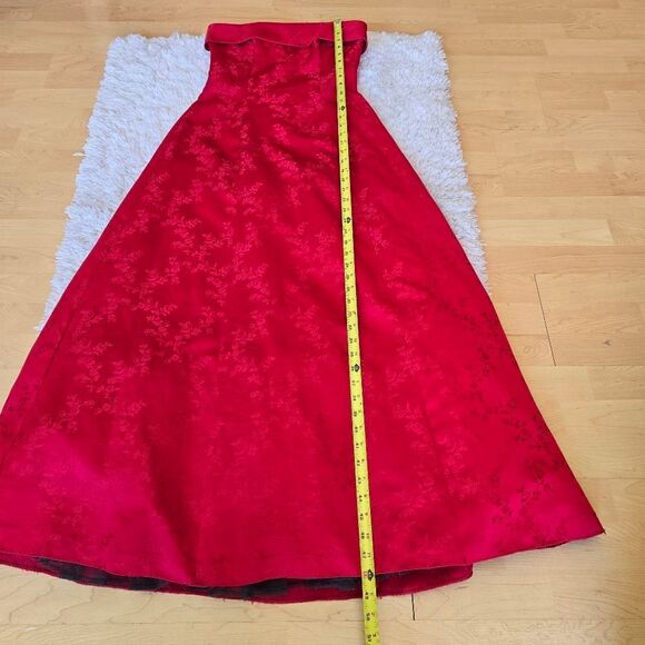 Vintage ROBERTA Womens Red Strapless Evening Dress Y2k 90s Size 5/6 - Picture 8 of 14